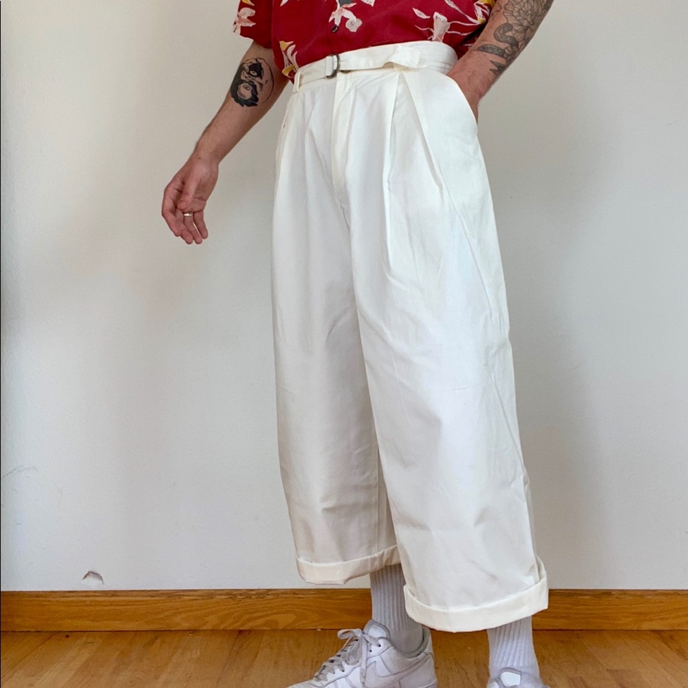 Urban Outfitters straight flare ivory pants
